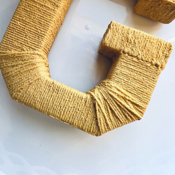 NWT Michaels Golden Yellow Textured Letter "G" Table Top Decor by Ashland - Picture 6 of 9
